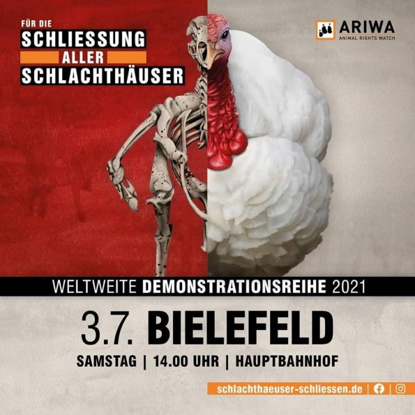 Bielefeld 2021 für die Schließung aller Schlachthäuser
